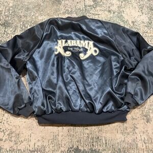 Vintage 1983 Alabama Band On Tour Satin Bomber Jacket XL Upstream Made In USA